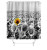Cross-Border E-Commerce Factory Direct Sales Digital Printing Sunflower Waterproof Shower Curtain Bathroom Non-Slip Mat Four-Piece Set Brass Buckle