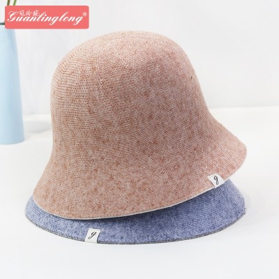 2021 New Summer Ice Cotton Double-Sided Bucket Hat Thin Breathable Hat Japanese Outdoor All-Matching Bucket Hat