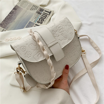 All-Matching Ins Crossbody Bag Women's New Popular Online Red Vintage Saddle Bag French Minority High-Grade Small Bag This Year