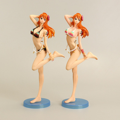 One Piece Hand-Made Cartoon Animation Peripheral Swimsuit Nami Toy Doll Desktop Decoration