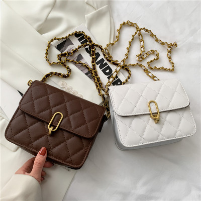 This Year's Popular Women's Bags Bag New Fashion Fashion Chain Bag High-Grade Western Style Messenger Bag Internet Celebrity Shoulder Small Square Bag