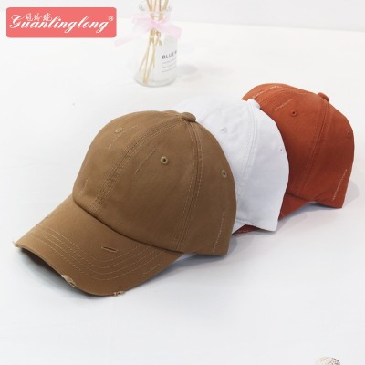 21 Spring and Summer New Men's and Women's Baseball Cap Korean-Style Hole Hat Casual Fashion Trend Baseball Cap Sun-Proof Peaked Cap