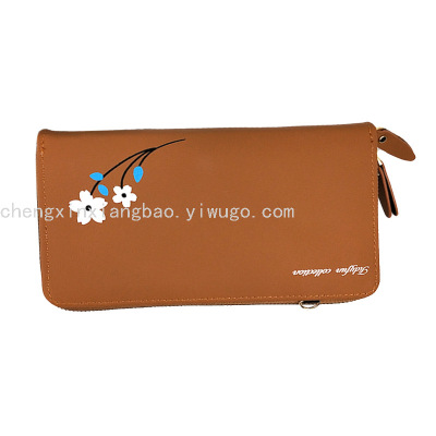 Bag Wallet Single Pull Shoulder Clutch Purse Women's Coin Purse Zipper Coin Bag Cute Flowers Handbag