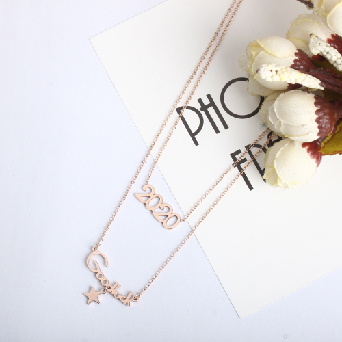 10 Yuan Shop Jewelry Wholesale Long Sweater Chain Female Pendant Titanium Steel Necklace Autumn and Winter Accessories Clothes Pendant