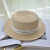 French Romantic Straw Hat Female Flat Top M Letter White Top Hat Female British Sun Protection Seaside Vacation Sun Hat Tide
