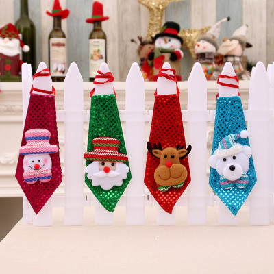 Christmas Decoration Supplies Adult and Children Small Gift Little Creative Gifts Sequined Tie Tie