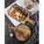 Steak Plate Wooden Household Japanese-Style Wooden Tray Rectangular Plate Western Cuisine Plate Breakfast Tableware Wooden Pizza Board Tray