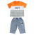 Boys' Short-Sleeved Suit 2021summer New Handsome Children's Clothing Baby Korean Style Clothes Children's Summer Clothing Two-Piece Suit