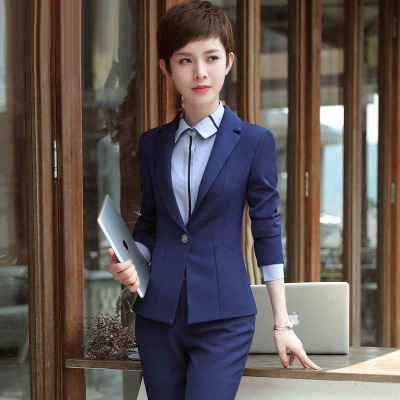 Business Wear Women's Suit New 2019 Spring and Autumn Women's Formal Suit Suit Overalls Slim Fit Ol Korean Style Suit Suit Skirt