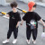 Boys' Suit 2021 New Summer Middle and Big Children Korean Style Boys Fashion Letters Two-Piece Casual One Piece Dropshipping