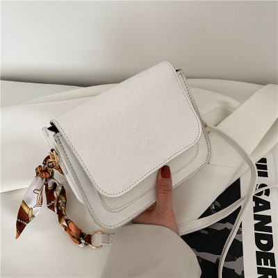 Advanced Texture Trendy Bags Women's Shoulder Bag New Fashion All-Match Silk Scarf Messenger Bag Internet Celebrity Small Square Bag