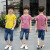 Children's Clothing Boys' Suit 2020 Summer New Korean Style Children and Teens Short Sleeve Letters Denim Two-Piece Suit One Piece Dropshipping