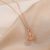 Crown Titanium Steel Necklace Female Online Influencer Same Style Clavicle Chain 18K Gold Rose Gold Japanese and Korean Ornament Night Market Stall