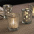 Modern Simple Silver Plated Glass Small Candlestick DIY Incense Candle Cup Romantic Home Ornament Furnishing