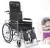 Multifunctional Elderly Wheelchair Trolley with Stool High Backrest Lying Flat Half Elderly Portable Foldable Bedpan