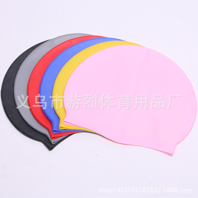 Boutique Imported Silicone Waterproof Swimming Cap Men and Women Swimming Cap Comfortable Not Tight Adult Swimming Cap Swimming Equipment Wholesale