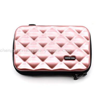 ABS Personalized Wash Bag Waterproof Zipper Multifunctional Storage Box Custom Logo Water Ripple Cosmetic Case