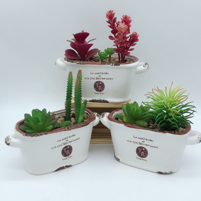 Artificial Succulent Pant Potted Home Crafts Decoration Office Living Room Study Shooting Props Decoration