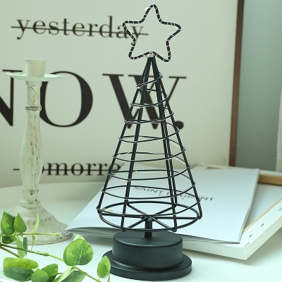 Christmas Tree Modeling Lamp LED Decorative Lamp New LED Copper Wire Light Bedroom Romantic Decoration Modeling Small Night Lamp