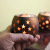 European-Style Glass Candlestick Five-Pointed Star Candle Cup Brown Plating Candlestick Bar KTV Party Prop Decoration