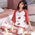 Peyan Pajamas Women's Summer Short-Sleeved Cropped Pants Cotton Korean Style Cartoon Outdoor Home Wear Two-Piece Suit
