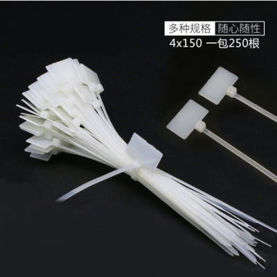 Label Cable Tie Plastic Nylon Bandage 4*150 Sign Strap Binding Cable Tie Plastic Seal Mark Mark