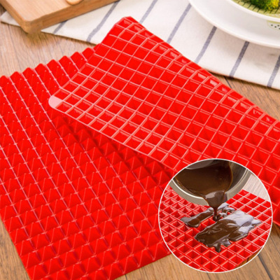 High Temperature Resistant Silicone Baking Mat Multifunctional Baking Pan Mat Water Draining Pad Household Baking Mold Kitchen Unit Heat Proof Mat