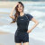 2021 New Swimsuit Female Two-Piece Short Sleeve Sports Covering Belly Thin Conservative Korean Ins Student Hot Spring Bathing Suit