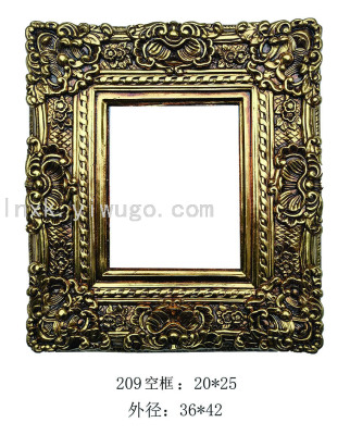 Factory Direct Sales Photo Frame Oil Painting Arch Plate Mirror Decorative Painting European Photo Frame