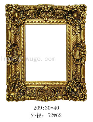 Factory Direct Sales Photo Frame Oil Painting Arch Plate Mirror Decorative Painting European Photo Frame