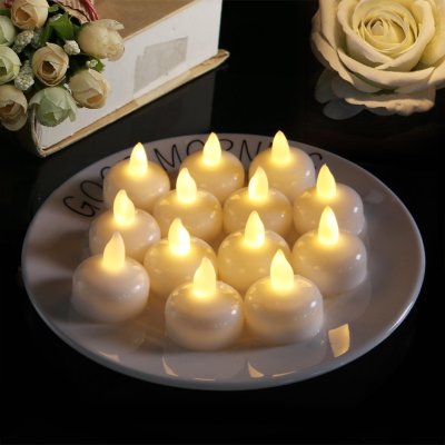 Cross-Border Hot Sale Water-Proof Candle Spa Shower Water Decoration Candle Light Led Floating Candle