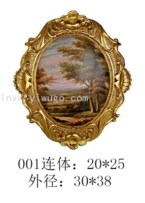 Factory Direct Sales Photo Frame Oil Painting Arch Plate Mirror Decorative Painting European Photo Frame