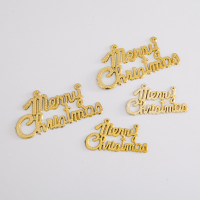 Wholesale Christmas Lowercase English Card English Letter Card Christmas Tree Decorative Plaque Letter Pendant Christmas Plastic Accessories