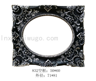 Factory Direct Sales Photo Frame Oil Painting Arch Plate Mirror Decorative Painting European Photo Frame