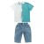 Children's Clothing Boys Summer Suit 2021 New Summer Handsome Children Boy Short Sleeve Two-Piece Suit Fashionable