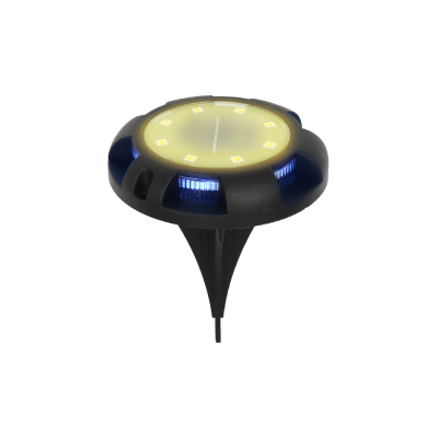 Solar Underground Light Ground Plug Lamp 8led Warm Light + Blue Light