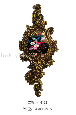 Factory Direct Sales Photo Frame Oil Painting Arch Plate Mirror Decorative Painting European Photo Frame