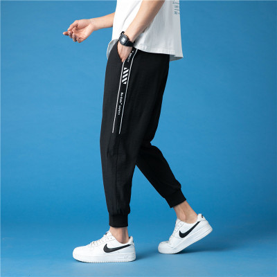 Spot Goods Spring and Summer 2021 New Casual Trousers Ankle Banded Pants Casual Sports Pants Men's Ankle Length Pants Breathable Pants