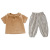 Children's Cotton and Linen Suit Summer New Korean Style Internet Celebrity Girls Lapel Pullover Children's Plaid Pants