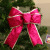 Christmas Decoration Supplies Red Blue Purple Gold Silver Glitter Powder Bow 25cm Christmas Tree Ornaments Packaging Accessories