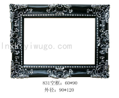 Factory Direct Sales Photo Frame Oil Painting Arch Plate Mirror Decorative Painting European Photo Frame