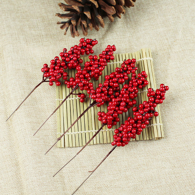 Wholesale Christmas Accessories Christmas Decoration Chinese Hawthorn Simulation Chinese Hawthorn String Christmas Tree Decoration DIY Accessories Chinese Hawthorn Branches