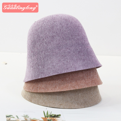 Ice Silk Bucket Hat Women's Summer Sun Hat Hollow Korean Style Versatile Japanese Sun Protection Hat Breathable Face Cover Sun Hat
