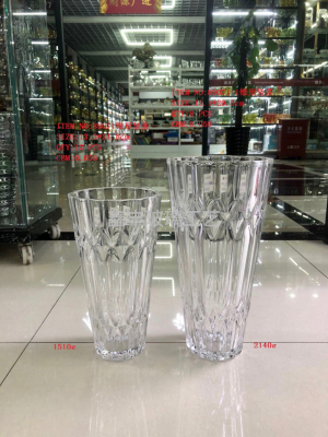2Factory Direct Sales High White Crystal Glass Lucky Bamboo Lily Hydroponic Vase Creative Gift Ornament Decoration Craft