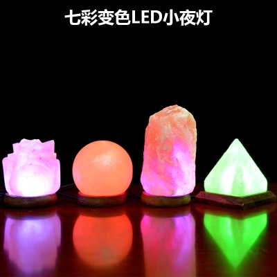 Himalayan Pyramid Crystal USB Salt Light Dimmable Warm Small Night Lamp Fine Gifts Variety of Shapes
