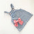 2021 Spring New Girls' Fashionable Bow Denim Suspender Skirt Baby Fashionable Puff Sleeve Shirt Sweet Set