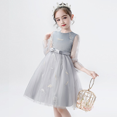 Cross-Border Supply Girls' Dress Spring 2021 Medium and Large Children Mesh Skirt Children's Dress Princess Dress Wholesale