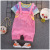Girls' Overalls Set Rainbow Short Sleeve Angel Wings Baby Net Red Children Thin Fashionable Summer Clothing Two-Piece Set