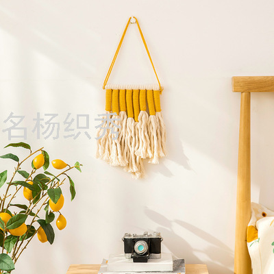 Colorful Cloud Moon Wall Hanging Woven Pendant Home Cotton String Handmade Indoor Wall Decoration Modern Minimalist Style Wall Decoration