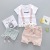 Children's Summer Clothing Suit 2021 New Kid Baby Children's Summer Short Sleeve Outwear Two-Piece Set 1-3 Years Old